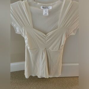 Nylon sweetheart neck top